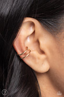 Metallic Moment Gold Ear Cuff