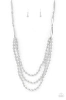 Beaded Beacon Silver Necklace