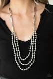 Beaded Beacon Silver Necklace