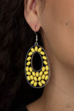 Beaded Shores Yellow Earrings