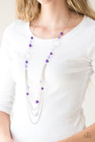 Bubbly Bright Purple Necklace