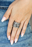 Checkered Couture Silver Ring