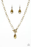 Club Sparkle Brass Necklace