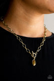 Club Sparkle Brass Necklace