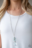 Crystal Cascade Blue Necklace