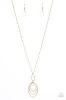 Dizzying Definition Gold Necklace