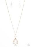 Dizzying Definition Gold Necklace