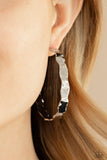 Exhilarated Edge Silver Earrings