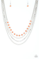 Extravagant Elegance Orange Necklace