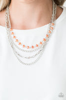 Extravagant Elegance Orange Necklace