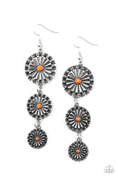 Festively Floral Orange Earrings