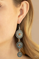 Festively Floral Orange Earrings