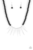 Icy Intimidation Black Necklace