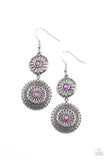 Keep It WHEEL Purple Earrings