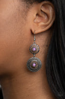 Keep It WHEEL Purple Earrings