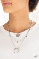 Lunar Lotus Blue Necklace