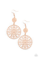 Mandala Eden Rose Gold Earrings