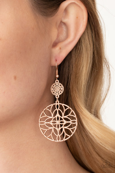 Mandala Eden Rose Gold Earrings