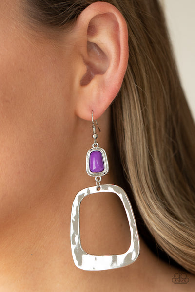 Material Girl Mod Purple Earrings