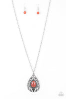 Modern Majesty Orange Necklace