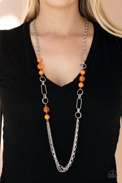 POP-ular Opinion Orange Necklace