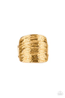 Paleo Patterns Gold Ring