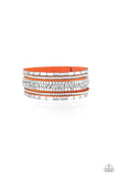 Rebel In Rhinestones Orange Bracelet