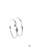 Reporting for Duty Silver Hoop Earrings