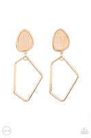 Retro Reverie Gold Clip-On Earrings