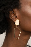 Retro Reverie Gold Clip-On Earrings