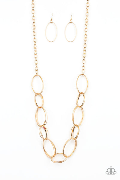 Ring Bling Gold Necklace