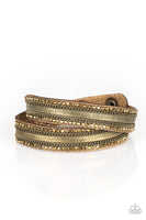 Rocker Rivalry Brass Wrap Bracelet