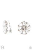 Roundabout Ritz White Clip-On Earrings