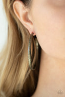 Rustic Radius Brass Earrings