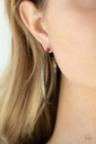 Rustic Radius Brass Earrings