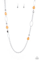 SHEER As Fate Orange Necklace