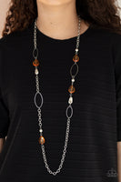 SHEER As Fate Orange Necklace