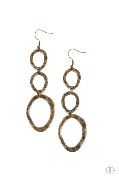 So OVAL It! Brass Earrings