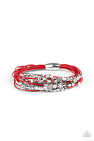 Star-Studded Affair Red Bracelet