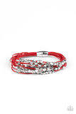 Star-Studded Affair Red Bracelet