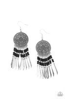 Sun Warrior Black Earrings