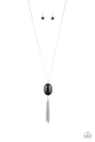 Tasseled Tranquility Black Necklace