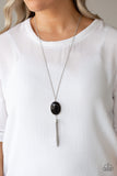 Tasseled Tranquility Black Necklace