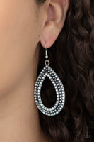 Tear Tracks White Earrings