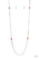 Teasingly Trendy Orange Necklace