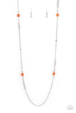 Teasingly Trendy Orange Necklace