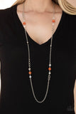 Teasingly Trendy Orange Necklace