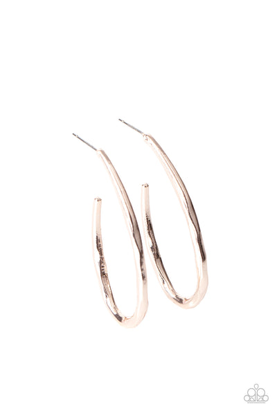 Totally Hooked Rose Gold Earrings