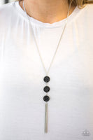 Triple Shimmer Black Necklace