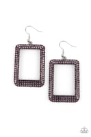 World FRAME-ous Purple Earrings